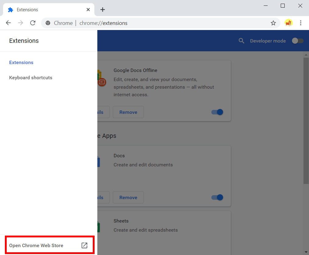 Chrome 線上應用程式商店