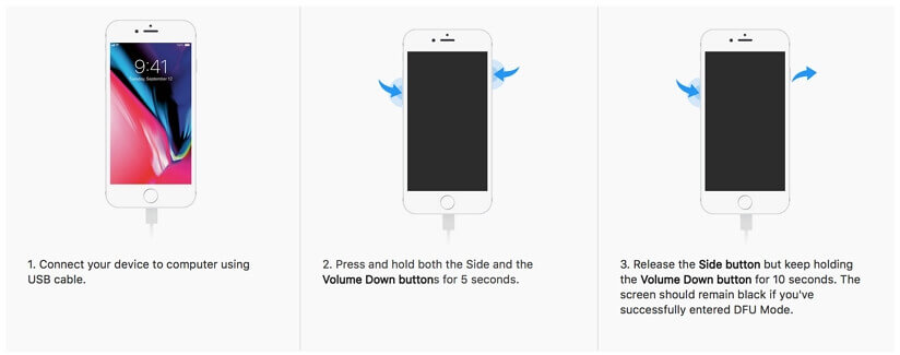 將iPhone 置於DFU 模式