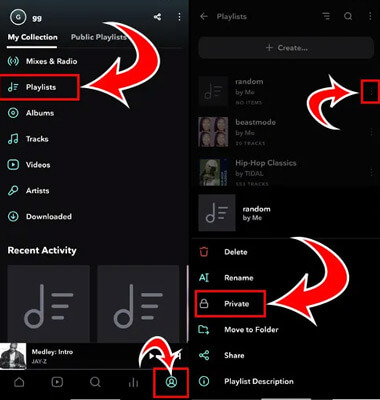 如何透過公共播放清單在Tidal 上分享播放清單