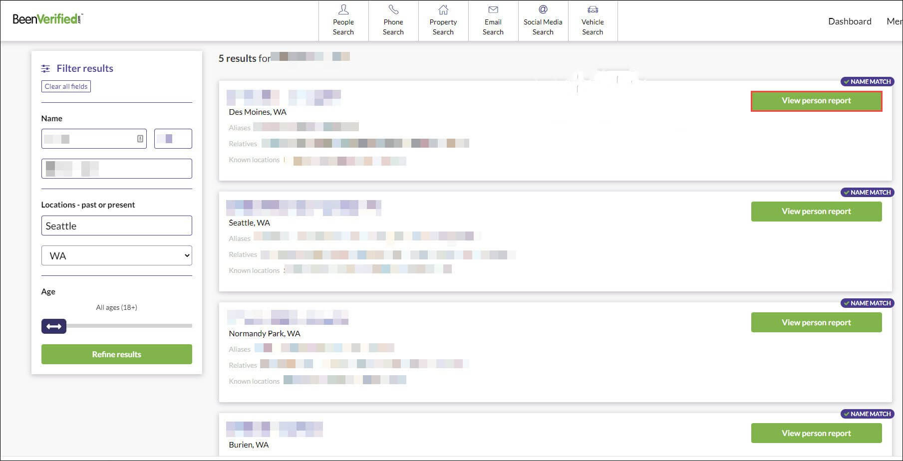 單擊View Report